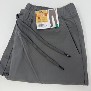 ZeroXposur Mens Performance Pull-On Pants Iron Grey Stretch UPF 50+ Large NEW